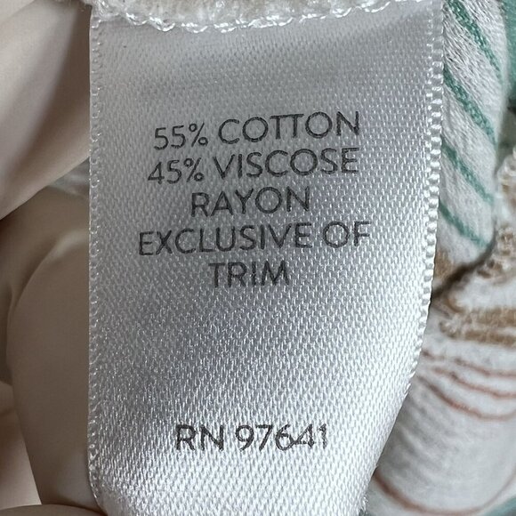 J Jill Womens M Tiered Tunic Top Tassels Sleeveless Striped Ruffled Boho Blouse - Picture 11 of 13